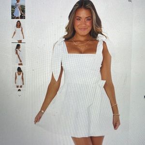 Show Me Your Mumu Claire Mini Dress in White Poplin size M